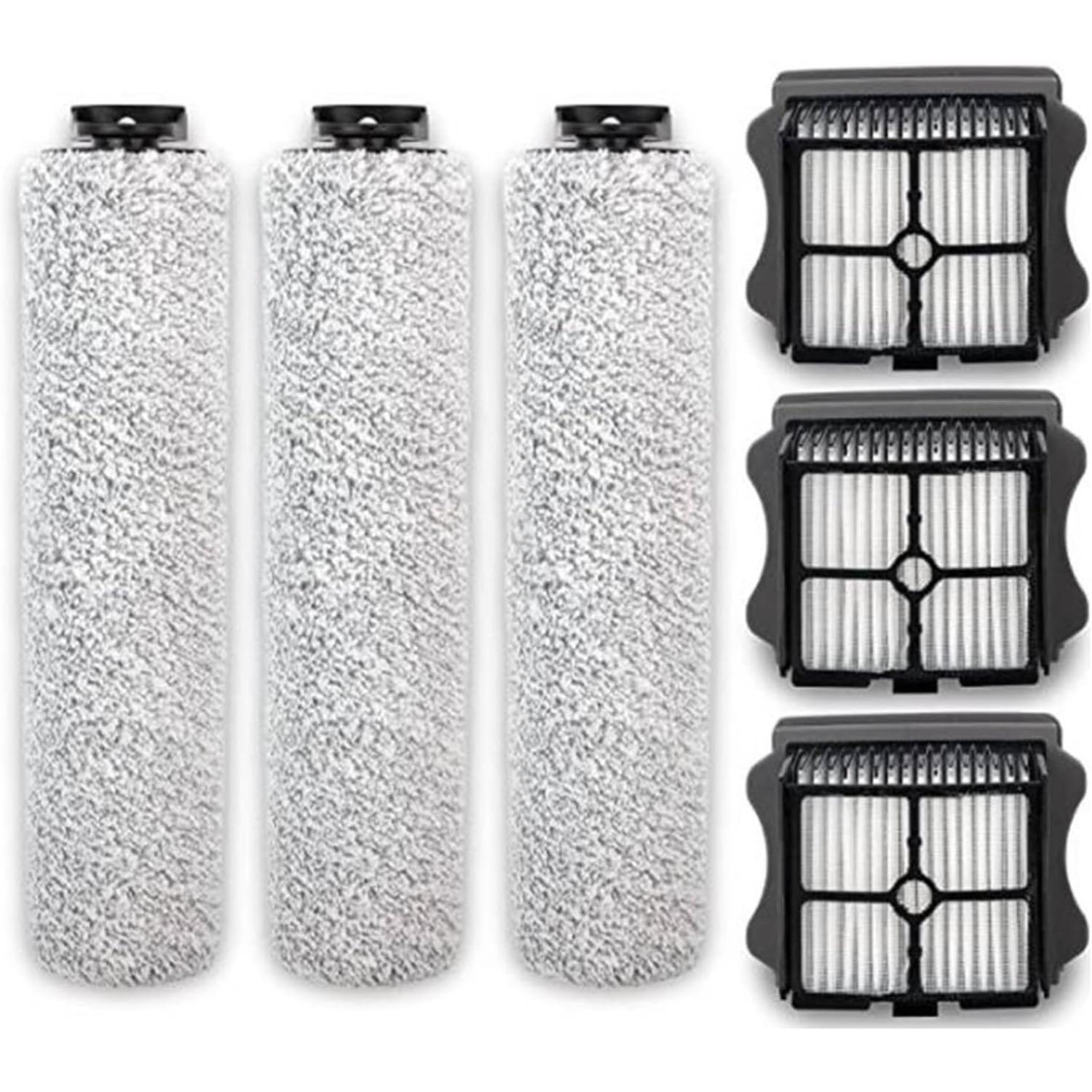 McbeAn Replacement Roller Brush and Filter Kit ,Compatible for Tineco ,Compatible for Floor One S3 and Compatible for IFloor 3 Cordless Wet Dry Vacuum