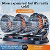 Powerful Silent 3-Head USB Car Fan, 24V for Trucks, 12V for Vans