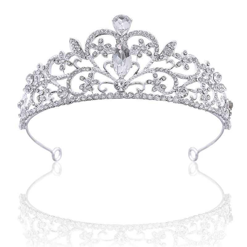 Crystal Diamond Bridal Wedding Hair Tiara Birthday Tiara Hair Accessories Prom Crown Car Show Performance Headband