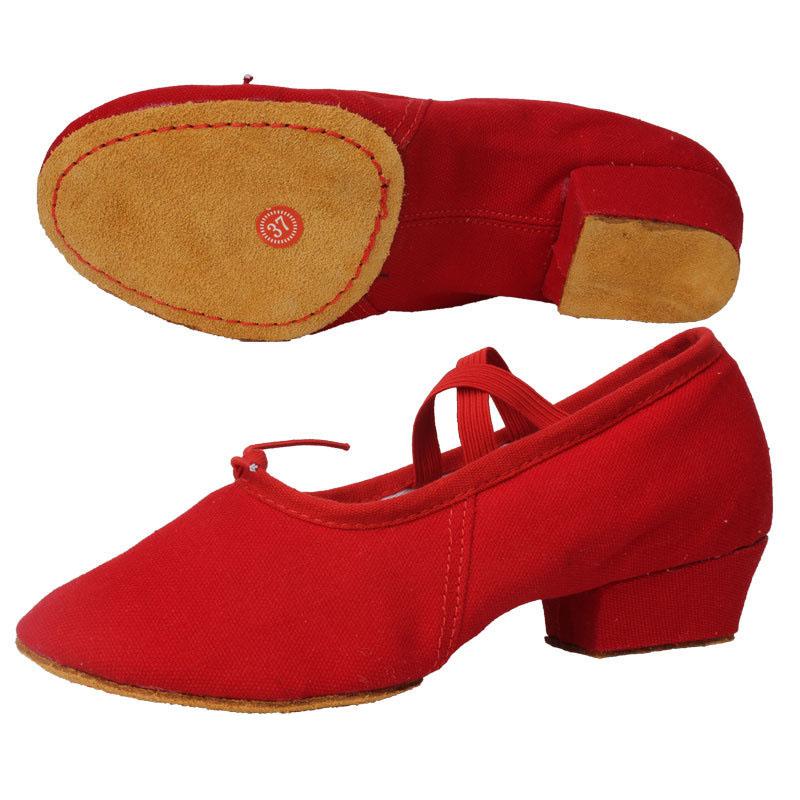 

Женщины Танцы Румба Вальс Выпускной Бальный зал Латиноамериканские танцы Балет Танцы Одиночные Танцы Обувь Для Девочек Балетки 39 красный