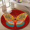1PC Butterfly Mandala Office Round Area Rug,  Mat Suitable ForOffice, Under Office Chairs Bedroom Living Room Home Decor, Room Deco