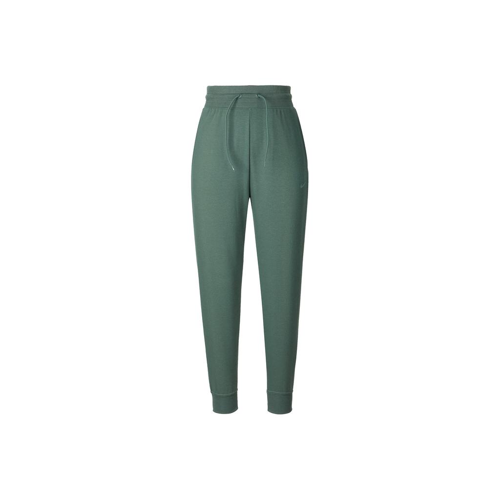 Nike Einfarbige bequeme Schnür-Stricksporthose Damenunterteile Dunkelgrün FB5435-338