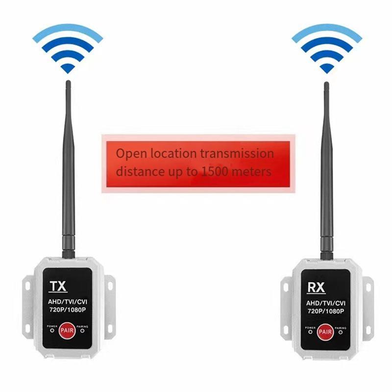 

Wireless Transceiver AHD Wireless Transmitter/Receiver For Up To 1080P Wired Truck Camera Transmitter Durable EU Plug