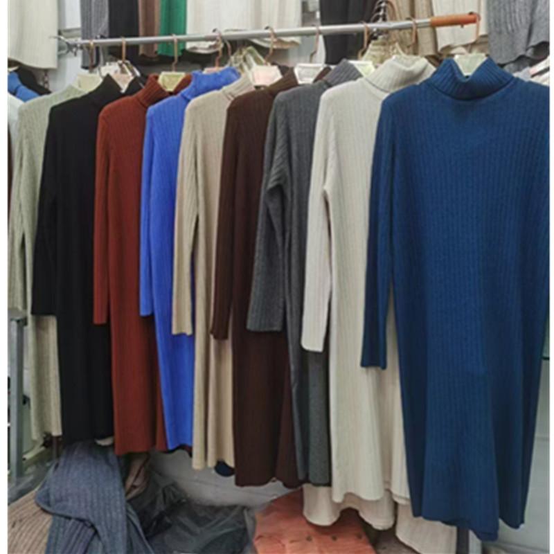 

Осень и зима новый водолазка средней длины с пальто вязаное платье мода и тонкий темперамент женский свитер длинное платье average size абрикосовый