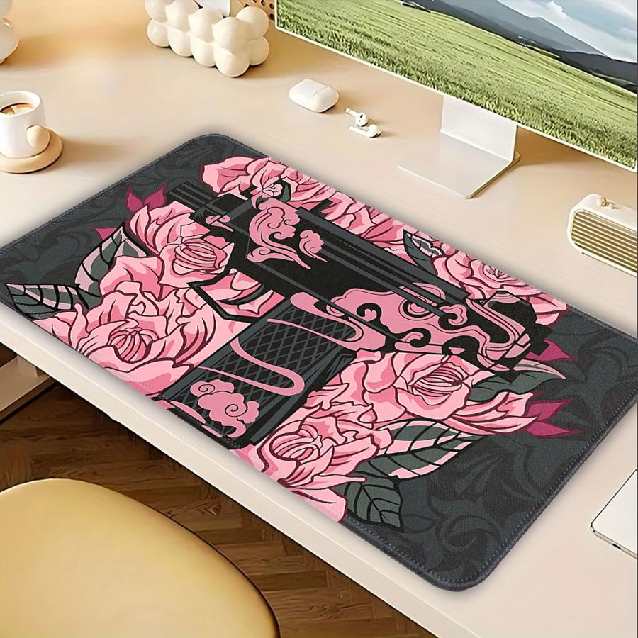 

Mouse Pad Keyboard Mouse Pad Game Console Pad office Pad Desk accessories Computer Laptop Pad Waterproof Flowers And Pistols 220x180x2mm