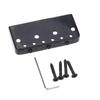 Wilkinson WTBS Short Brass Compensated 3 Saddle Telecaster Bridge for Humbucker Tele Style or Vintage Electric Black Guitar,