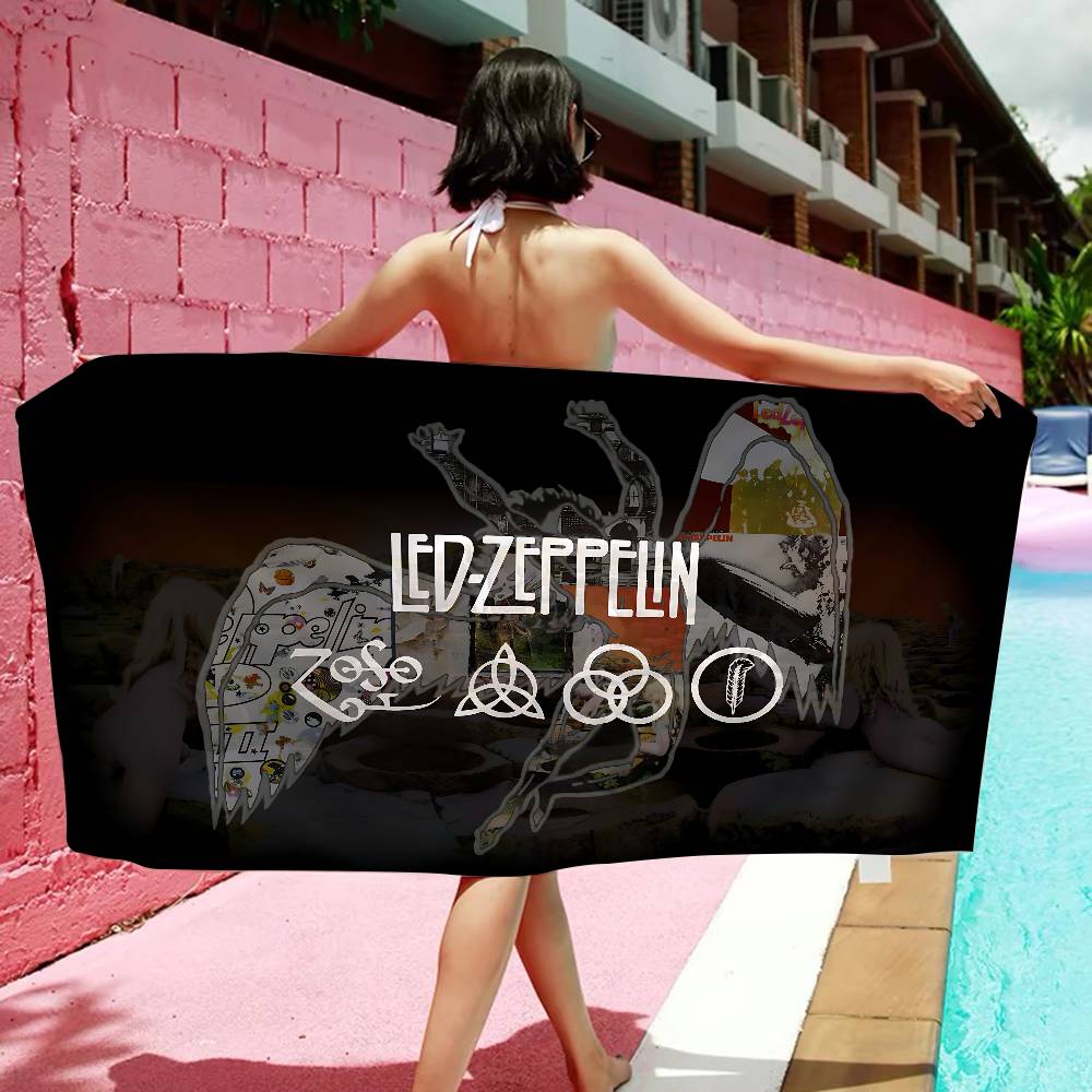 Vintage Band L-Led Z-Zeppelin Beach Towel Colorful Bath Towels for Girl Microfiber Quick Dry Custom Sand Free Beach Yoga Spa