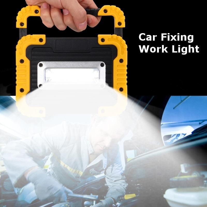 1PC LED Portable Worklight Camping Lights USB Rechargeable Flood Lamp Outdoor Waterproof No Battery