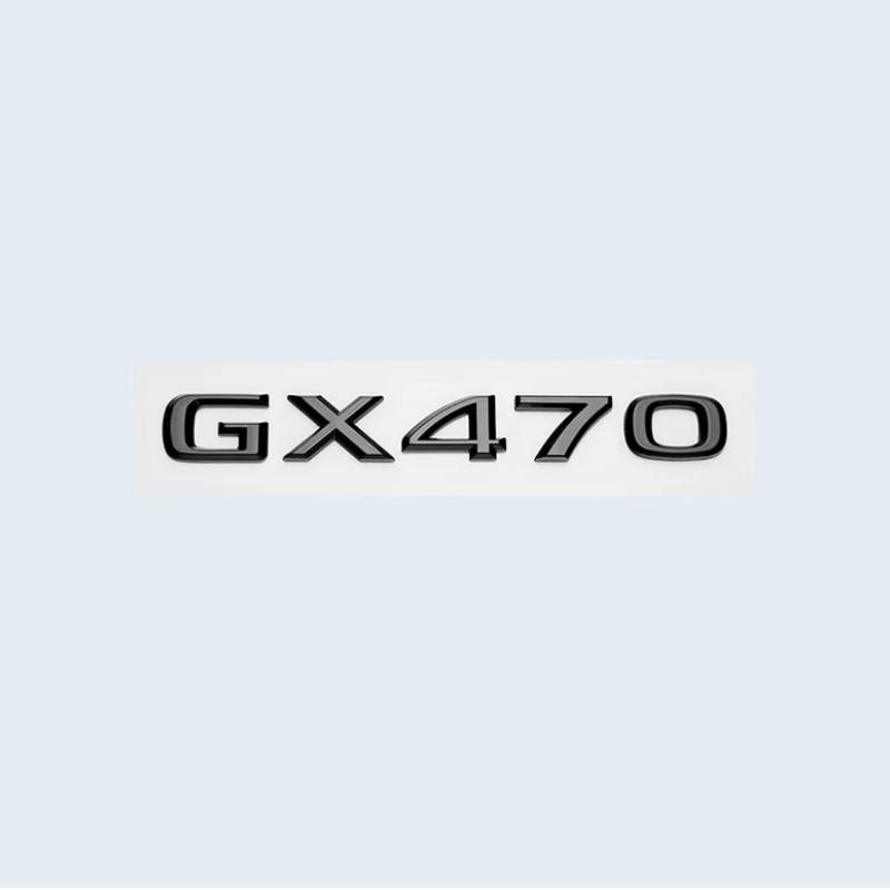 New 3D Chrome Glossy Black ABS Letters Number GX400 GX460 GX470 Emblem For Lexus Car Trunk Logo Badge Sticker