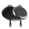 Cast iron dual-purpose pan, flat-bottomed steak frying pan, household soup pan, uncoated saucepan, thickened old-fashioned raw iron pan