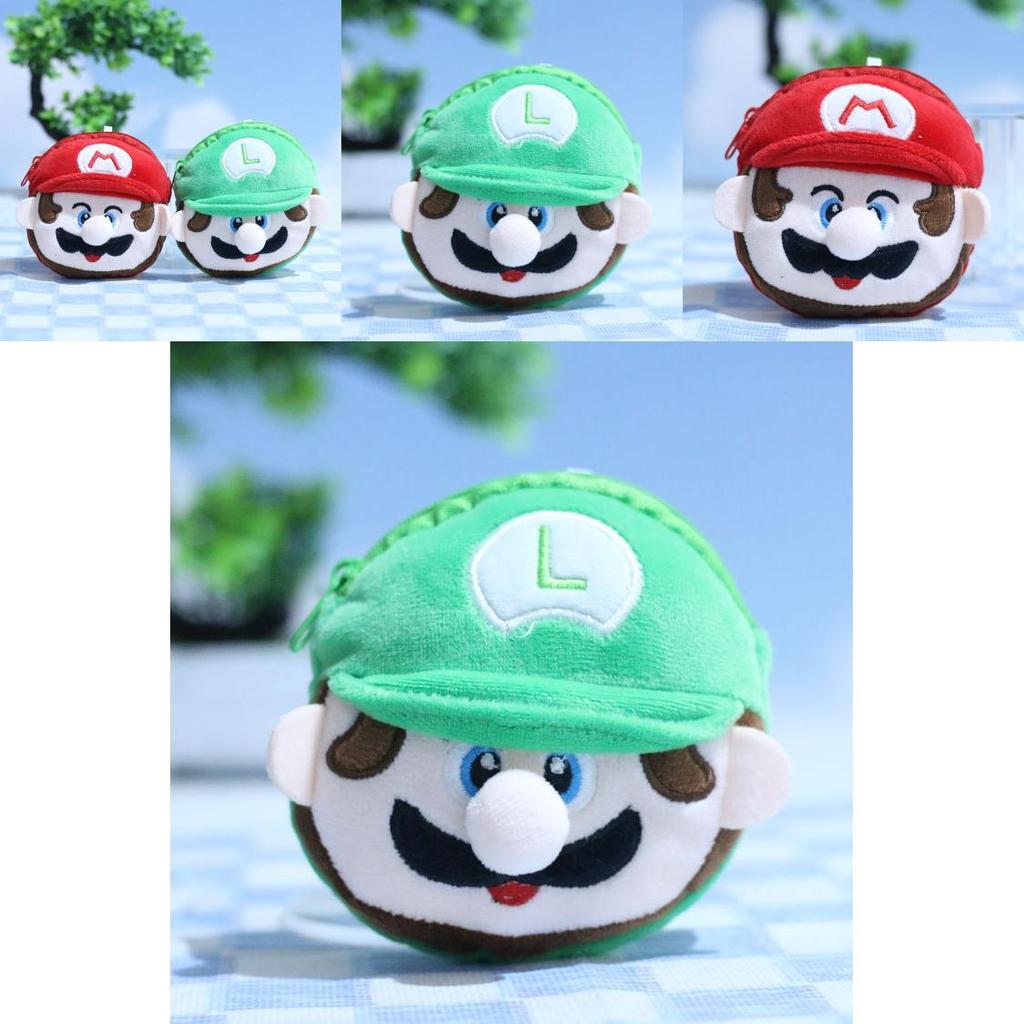Adorable Super Mario Plush Toy Coin Purse Keychain Soft Doll Accessory For Kids