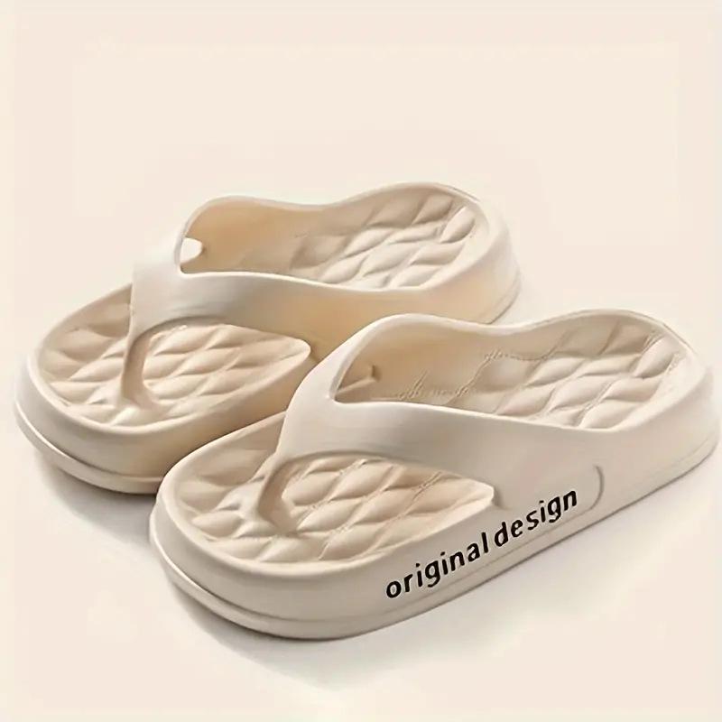 Women's & Men's Thick-Soled Summer Flip-Flops: Non-Slip, Fashionable Home & Outdoor Slippers for Couples