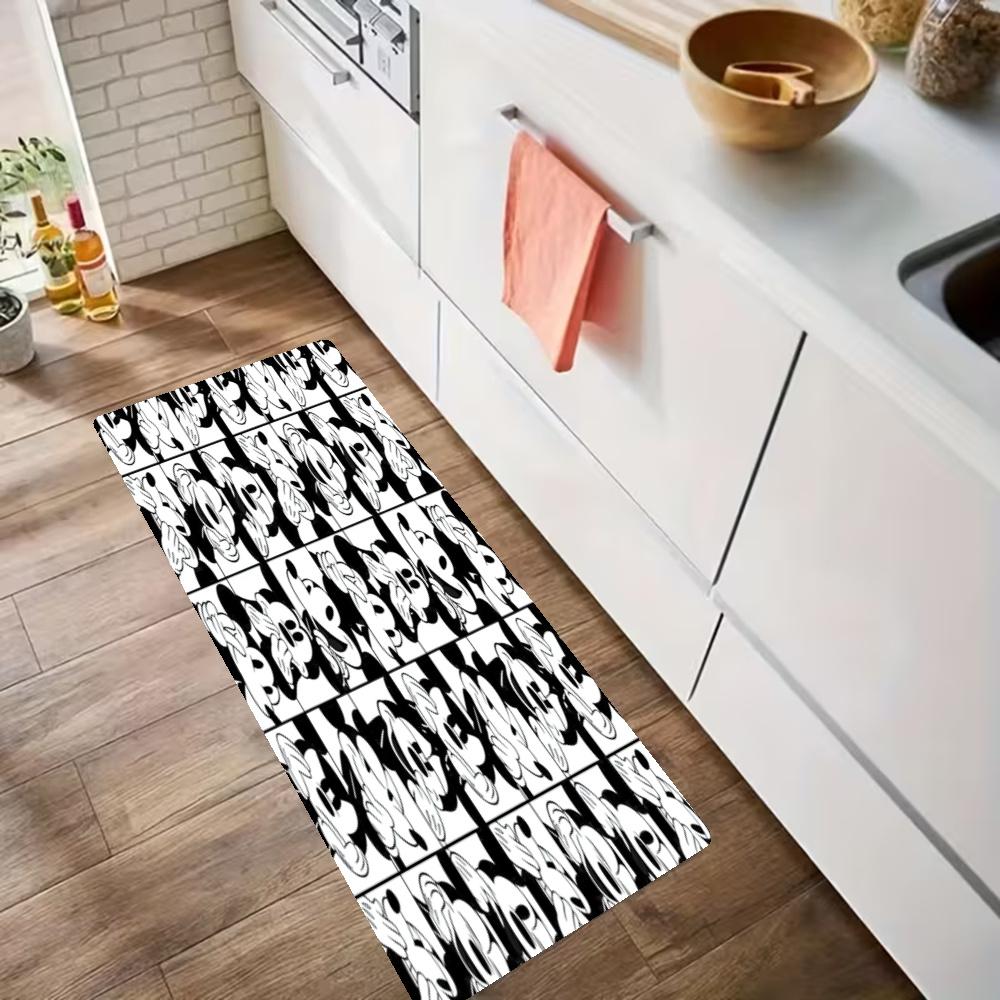 Mickey Mouse Comic Strip Kitchen Mats Durable Bathroom Pads Comfortable Rugs Carpets For Kitchen Home Office Sink Laundry Room Bathroom Decor