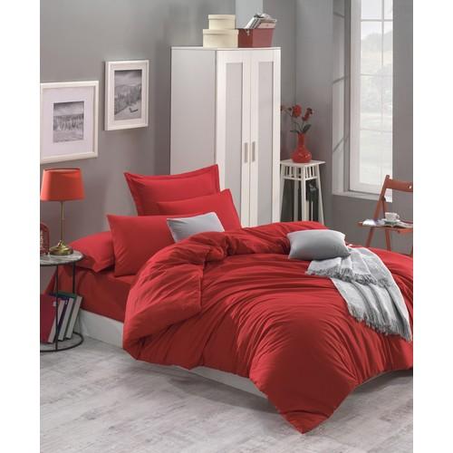 

Enlora Home Freshcolor Red Solid Color Double Duvet Cover Set