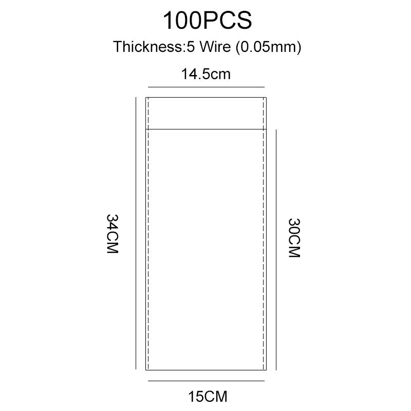 Transparent Self-sealing Jewelry Accessories Candy OPP Self-adhesive Bag Packaging Resealable Gift Cookie Packaging Bag