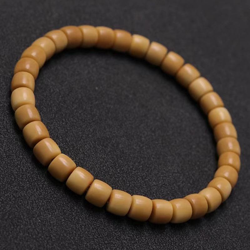 Drage Rygg Bodhi Bønneperler Armbånd - Utkåret Dragebein Original Frukt, 108 Perler for Menn og Kvinner
