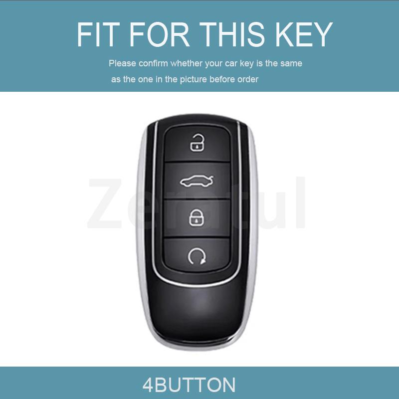 Tpu Car Key Case Cover For Chery 8-Plus 8 Pro 7 Pro Arrizo 5-Plus Auto Shell Fob Holder Keyless Protector Accessories