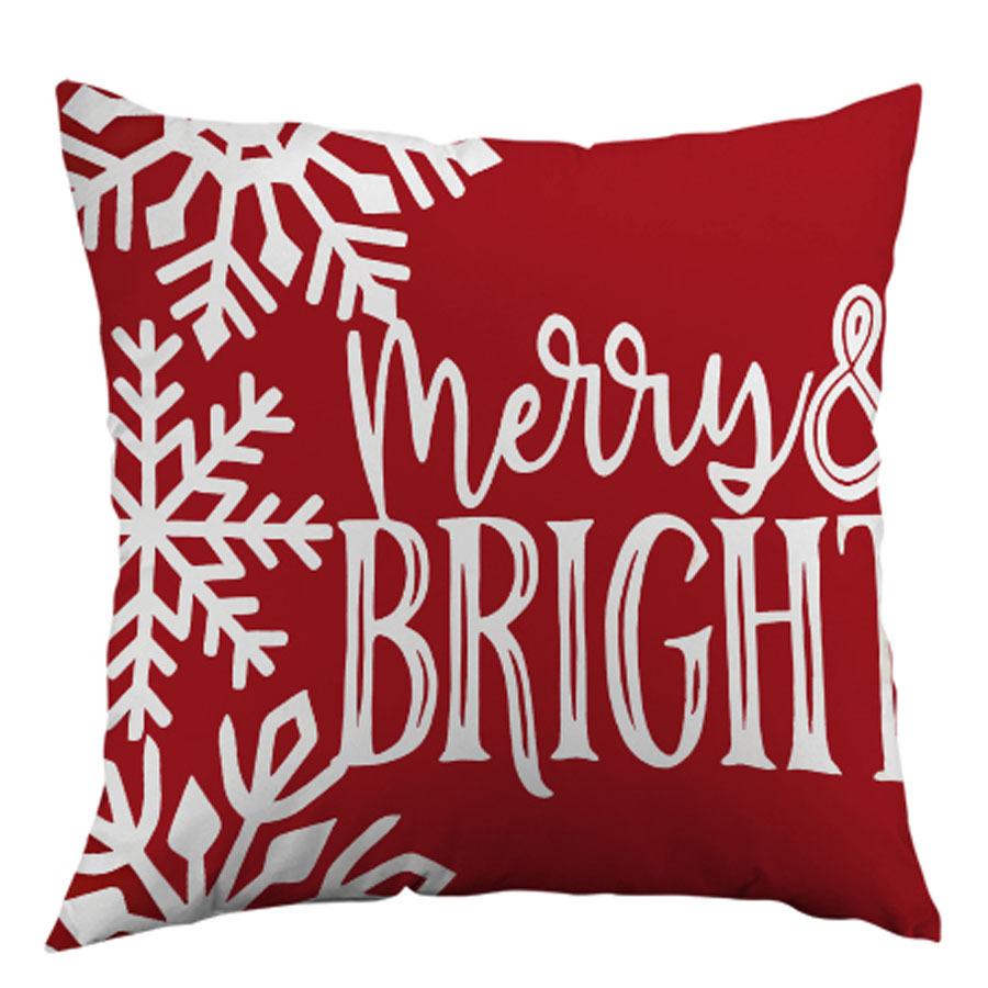 Christmas Christmas Elements Throw Pillow Cover Home Sofa Decorative Pillow Santa Claus Cushion Cover