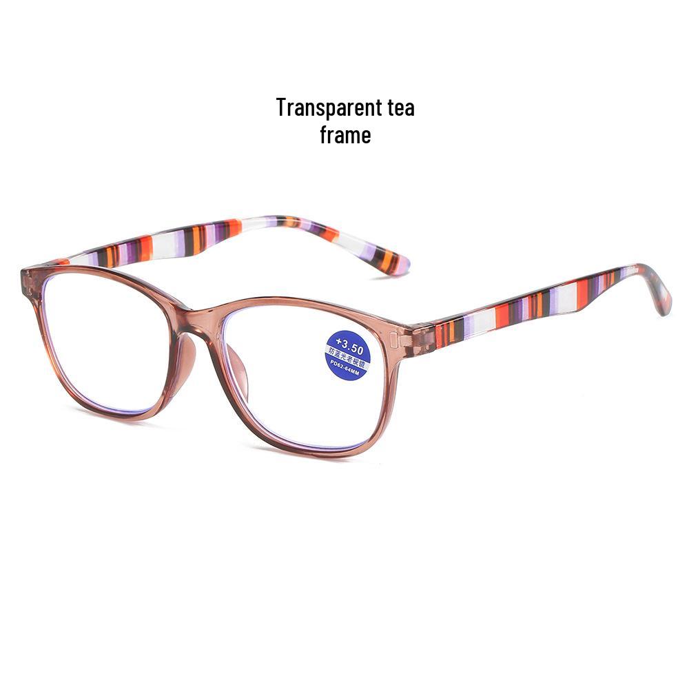 Printed Anti-Blue Light High-Definition Unisex Chinese Style Square Frame Reading Glasses