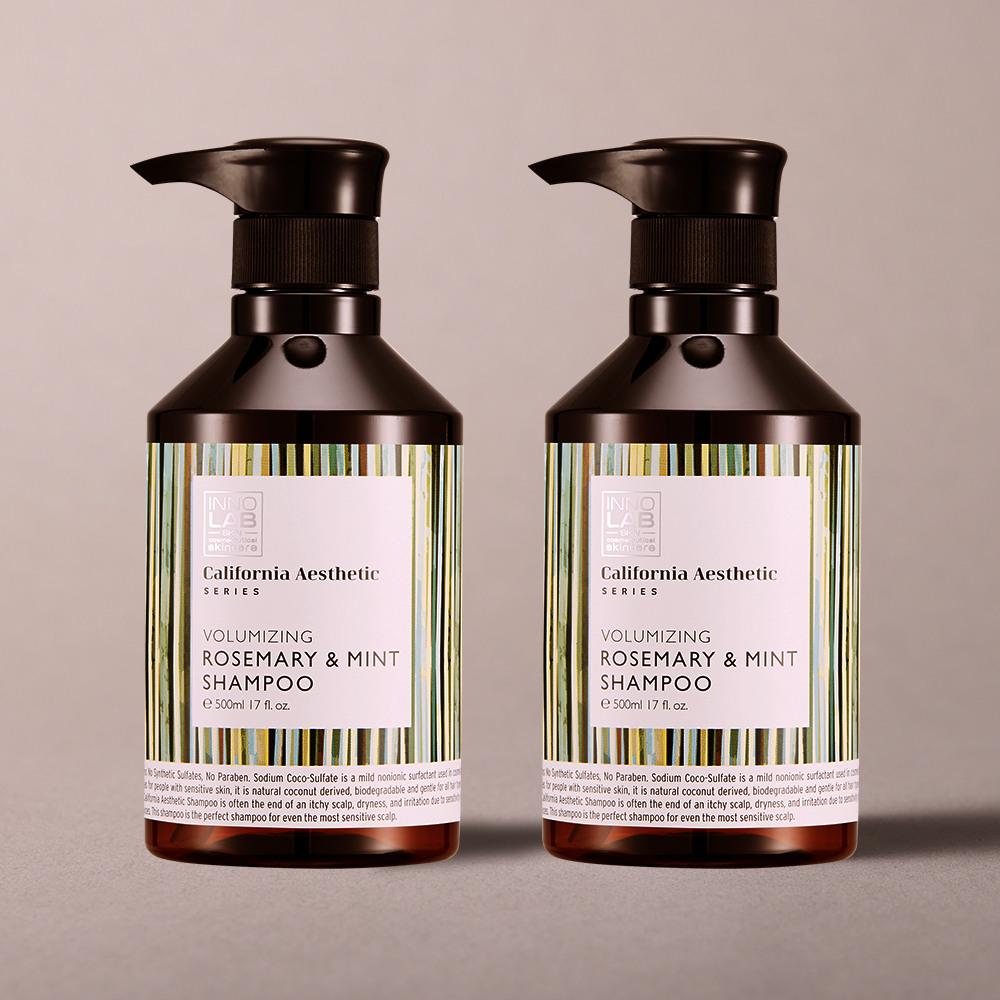 Volumizing Rosemary & Mint Shampoo 500ml x 2 one color free