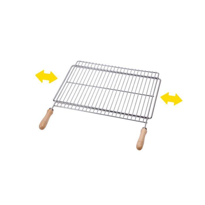 Barbecue Grill - PAPILLON - Parrilla Barbacoa Extensible - Rectangular - Metal - Grey