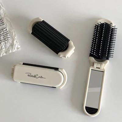 Folding Small Comb Portable Mini with Mirror Massage Comb