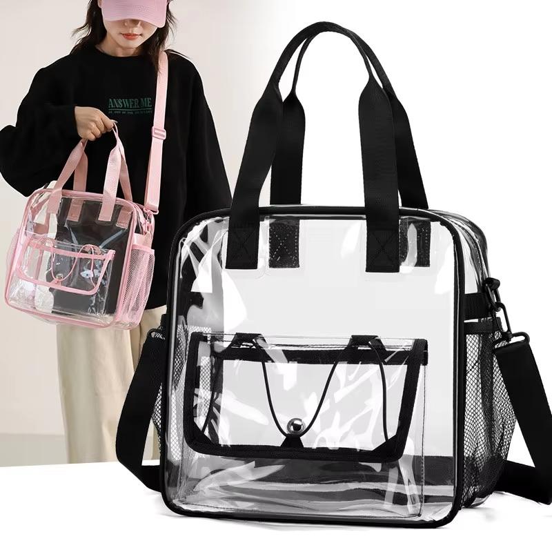 PVC Transparent Swimming Bag Beach Shoulder Crossbody Bag Large Summer Clear Waterproof Fitness Pool Yoga Handbag Sports Tote