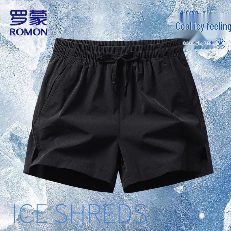 Romon Men's Ice Silk Quick-Dry Casual Shorts