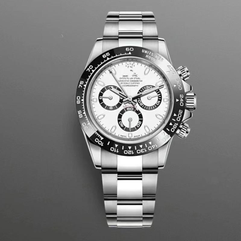 Ceas mecanic Laojia Daytona cu trei cadrane și șase ace pentru bărbați, curea din oțel, ceas multifuncțional, stația de vest, furnizor