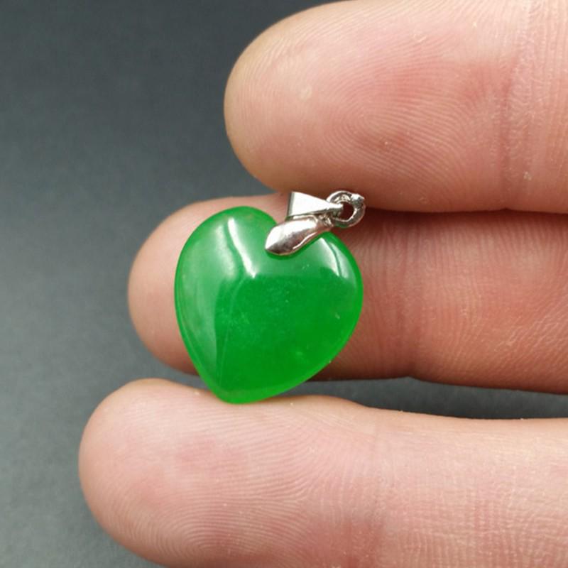 Heart-shaped Jade Pendants - Taiwan Street Stall Quartzite Jade 11