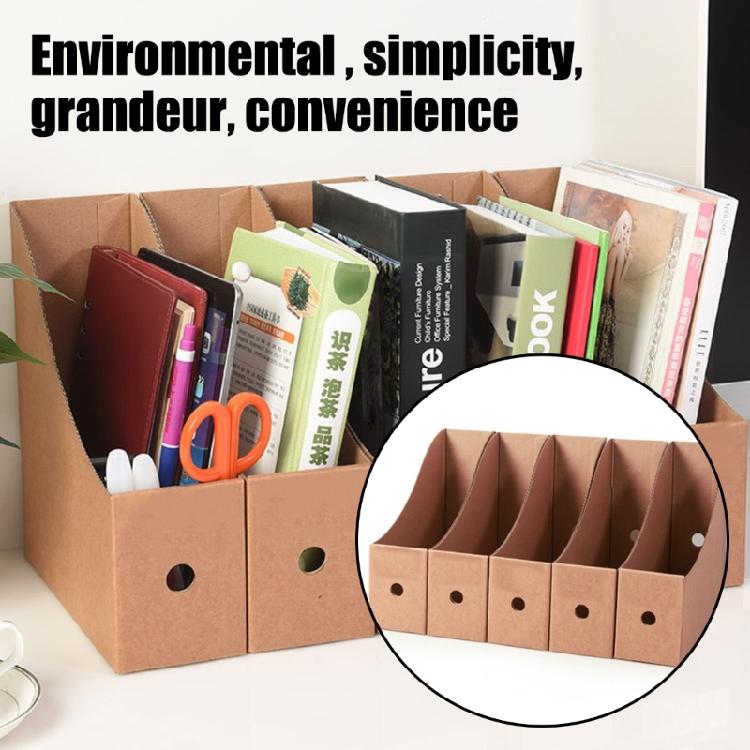 8 Pcs Multifunctional Desk Organizer File Storage Box Cardboard Box Document Organizer Box File Holders Office Supplies