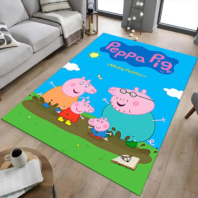 1pc Parisian Adventure Carpet for Playroom Bedroom Living Room Sofa Home Decor,kids Game Area Rug Non-slip Floor Mat Y723125