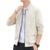 Frühling und Herbst Neue Herrenjacke Mantel Solide Baseball Neck Zipper Windbreaker Mantel Sport Fahrradmantel