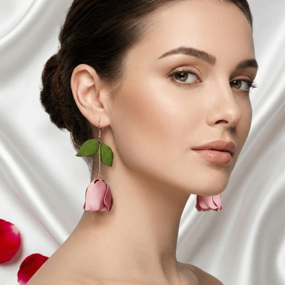 Colorful Long Flower Earrings Bohemian Fashion Jewelry Fashion Calla Eardrops Ethnic