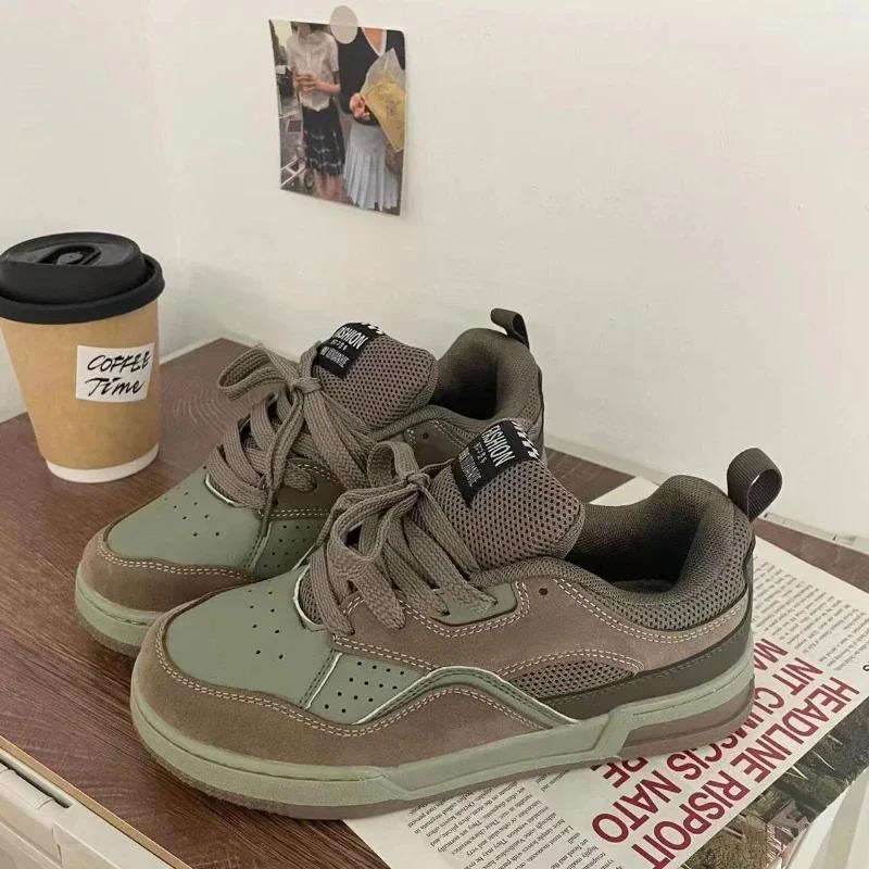 

Модные винтажные кроссовки для мужчин, американский стиль, уличные трендовые пары, обувь для скейтбординга, дышащая, удобная, повседневная обувь для ходьбы 36