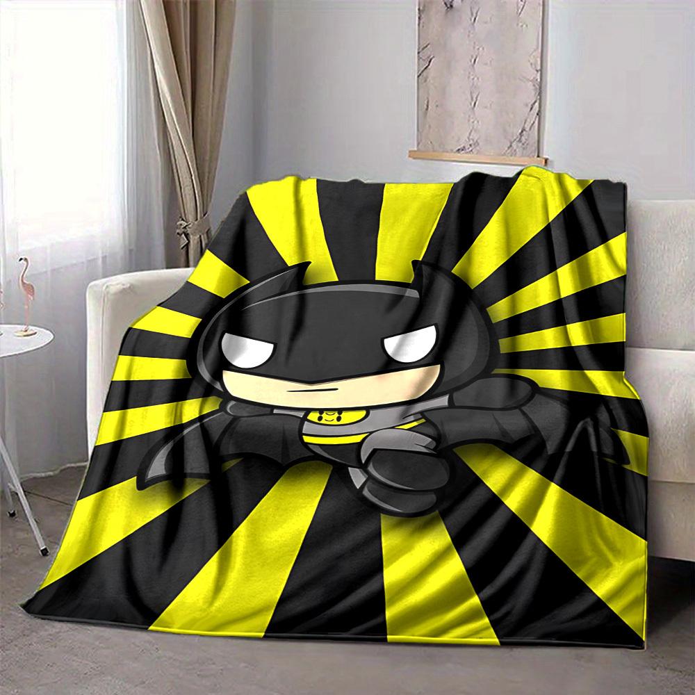 1pc Batman, Superhero Flannel Throw Blanket Soft, Warm & Cozy for Couch, Bed, Office, and Travel Versatile All Season Gift, Christmas present