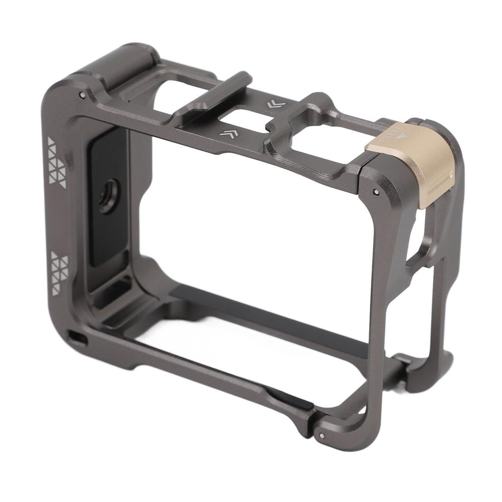 Action Camera Cage Anti Drop Aluminum with Cold Shoe Silicone Lens Cover Action Camera Protective