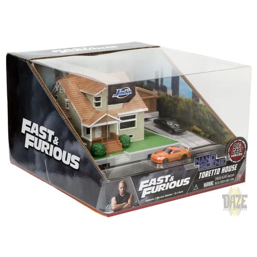 Jada TOYS "THE FAST AND THE FURIOUS" FAST & FURIOUS NANO SCALE - TORETTO HOUSE DISPLAY DIORAMA