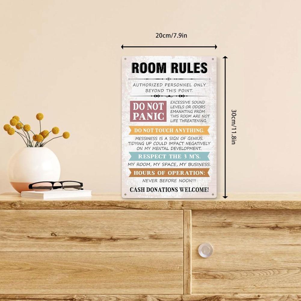Funny Room Rules Sign for Teen Girls, Teen Girl Room Decor Aesthetic Signs, Cute Preppy Bedroom Door Decor, Cool Stuff