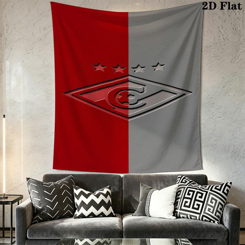 Spartak Moscow Brave Wall Hanging Printed Fabric Blanket Decorative Tapestries for Bedroom Living Room Home Decor