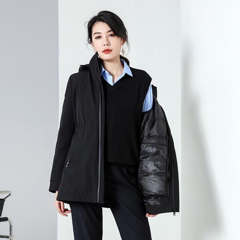 Kaseye Unisex Professional Black Short Down Jacket