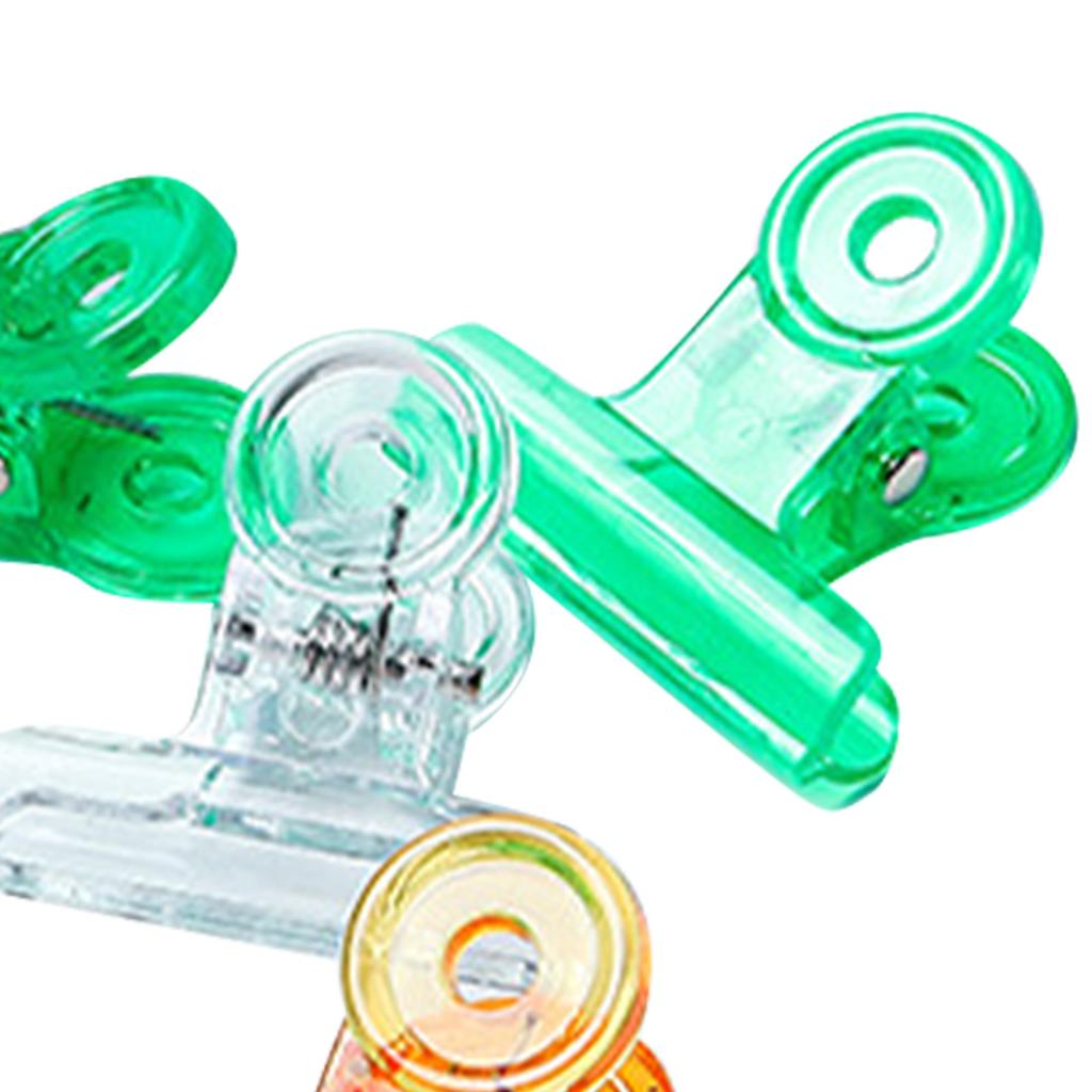 24Pcs Hinge Clip Plastic Clip Various Colors Bull Clip Stationery for Office File