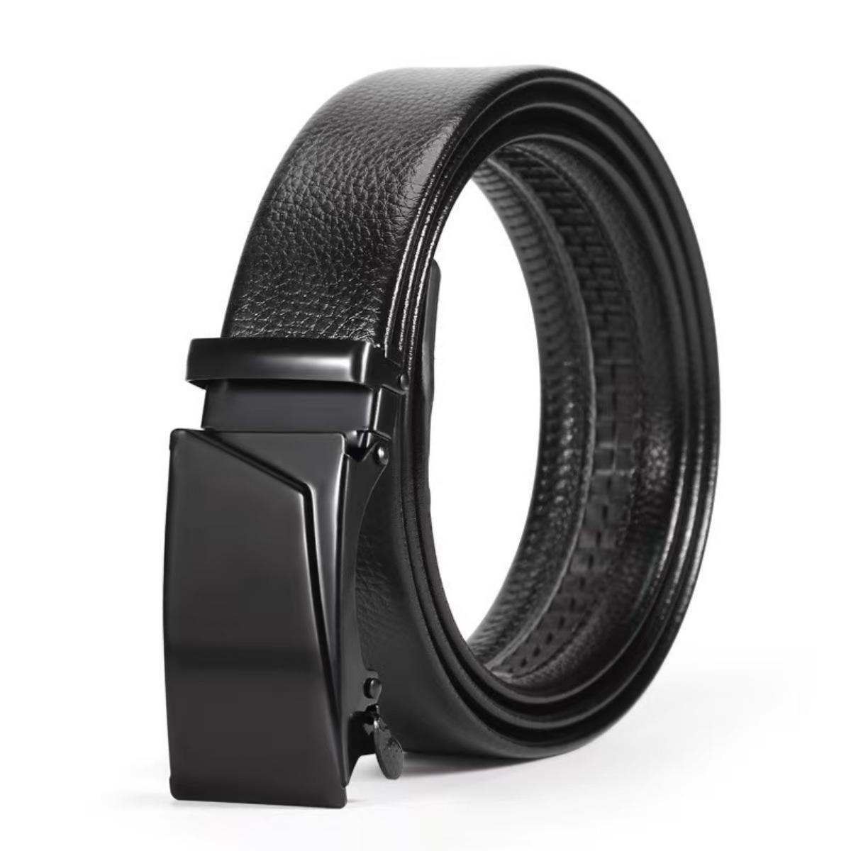 

Мужской деловой ремень с автоматической пряжкой, Модный повседневный ремень с пряжкой, Подходит для костюма и джинсов, Универсальный для всех сезонов 120cm