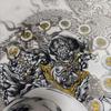 Used Karakuri Tamashii Men's Japanese Patterned Fujin Raijin Long Sleeve T-shirt