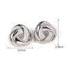 Simple Fashion Gold Color Spiral Twist Knot Earrings For Women Irregular Metal