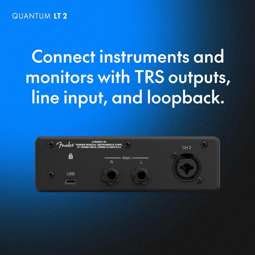 Fender Quantum LT2 Audio Interface USB-C