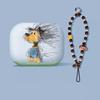 Чохол Fumede Doodle Dog для AirPods з синім ремінцем для AirPods 4-го покоління