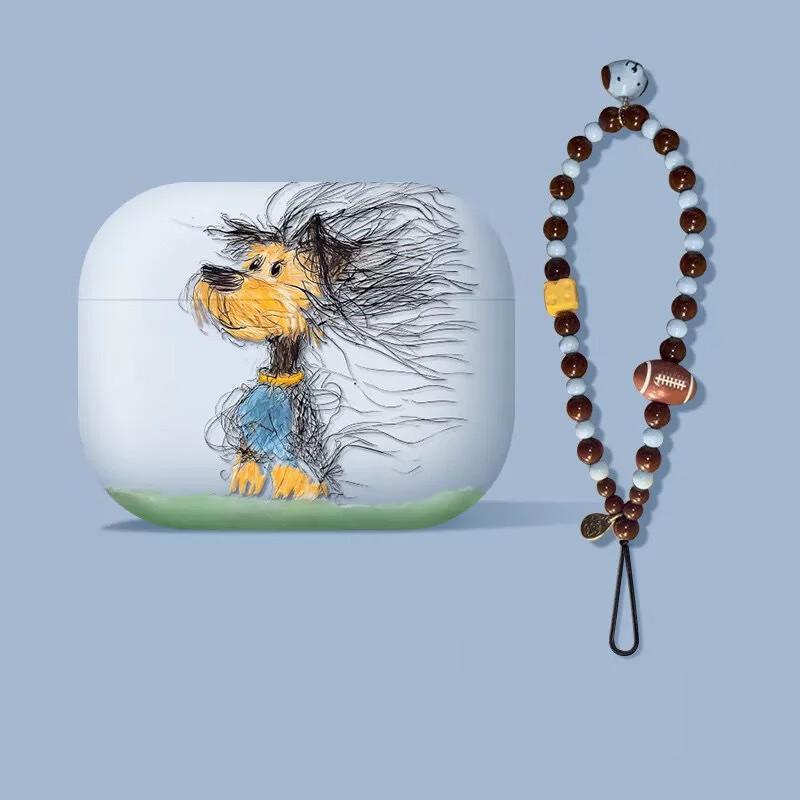 Sketchy Dog AirPods Pro 2 Case with Blue Lanyard