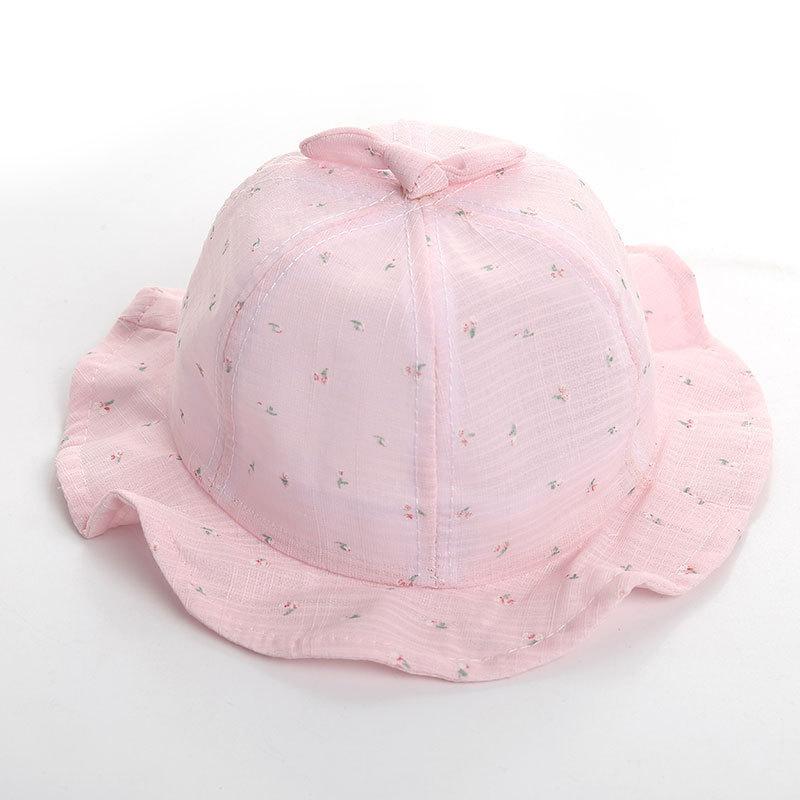 Summer Baby Girl Boy Cotton Sun Hat With Breathable Lace For Outdoor Protection