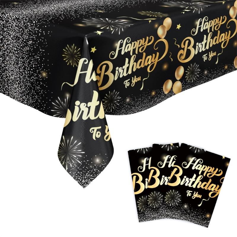 Disposable Party Supplies Black Gold Brilliants Theme Food Safe Ink Printing For Indoors Outdoor Gatherings